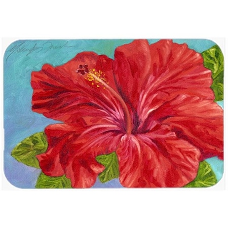 Carolines Treasures TMTR0319LCB Red Hibiscus By Malenda Trick Glass Large Cutting Board